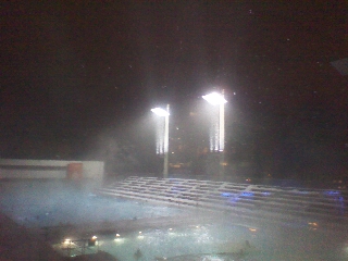 Heated outdoor open air swimming pool & aerated & jet stream pool at Dante Bad